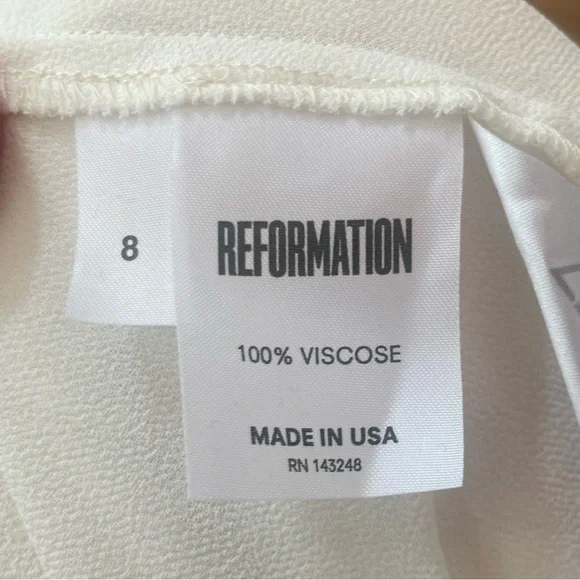 Reformation Dress, Cream, Size 8 - Picture 5 of 5